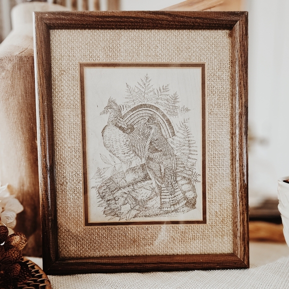 Original R White Framed "Wildlife" Artwork - Picture 2 of 3